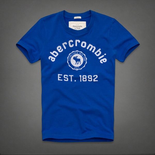 Abercrombie Fitch Hombres De Cuello Redondo Corto Remera AF5359